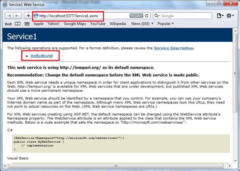 ASP.NET Web Service ASP.NET Web Service