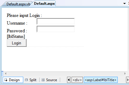 Web Service and Login Username Password