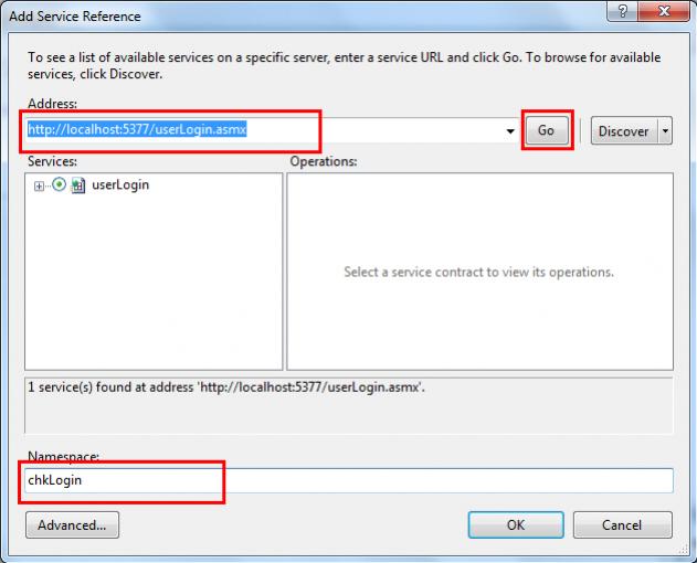 Web Service and Login Username Password Web Service and Login Username Password