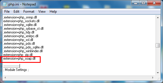 php_soap.dll and php.ini php_soap.dll and php.ini