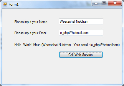 PHP Create Web Service and Call by ASP.NET (.NET Framework) PHP Create Web Service and Call by ASP.NET (.NET Framework)