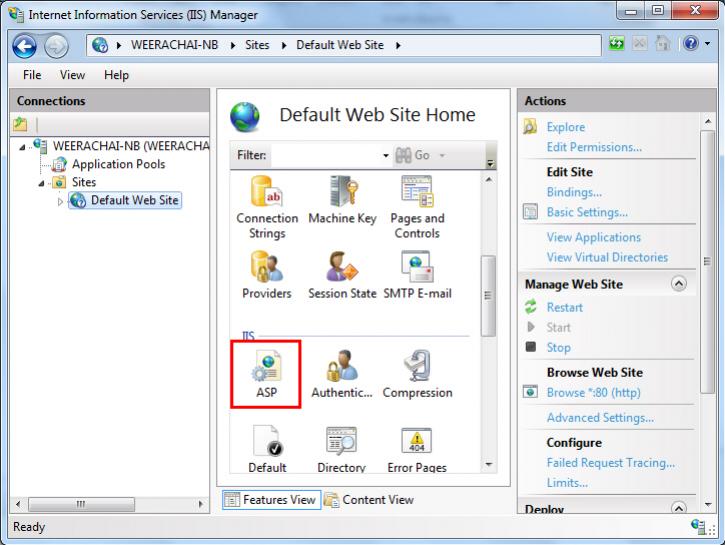 IIS 7 and Disallowed Parent Path - ASP Classic
