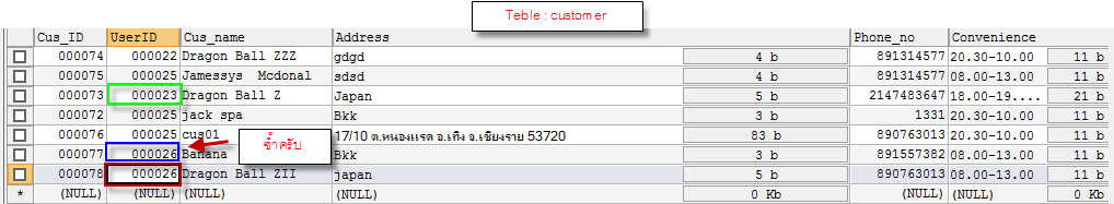 dbcustomer dbcustomer