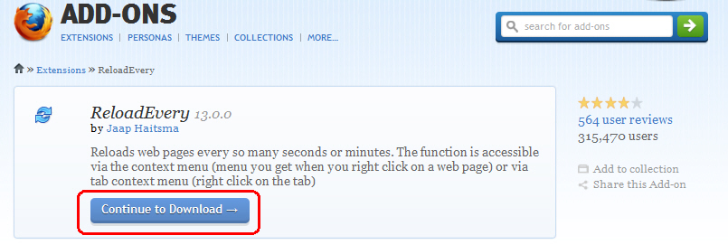 ReloadEvery Mozilla Firefox