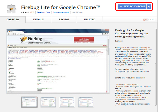 Firebug for Google Chrome