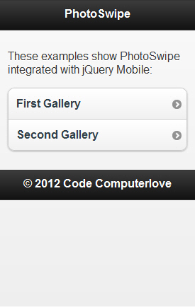 jQuery Mobile Images Gallery jQuery Mobile Images Gallery
