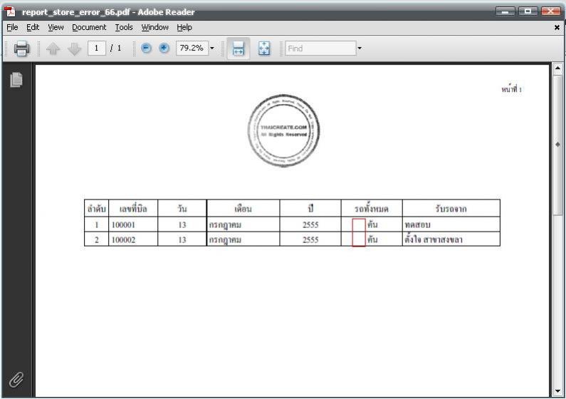 ไฟล์รายงานerror