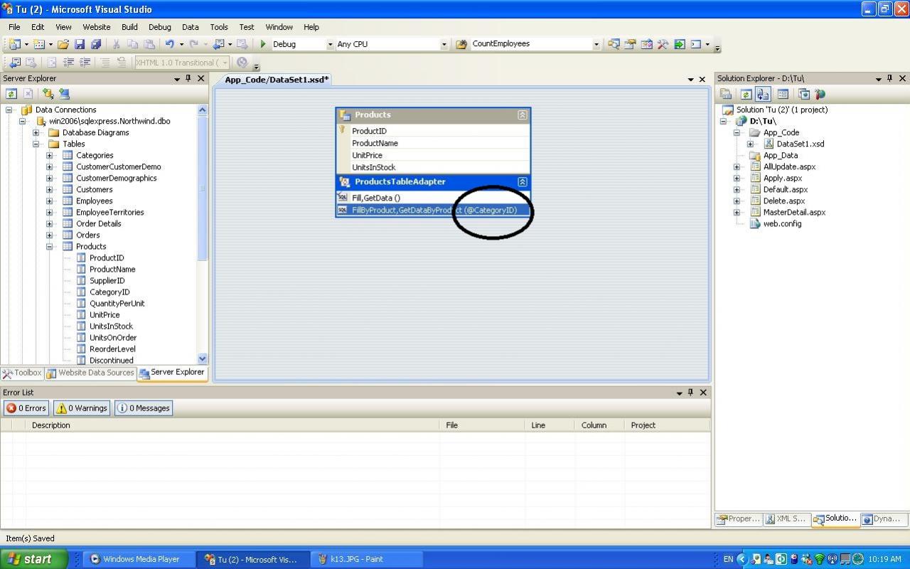 Visual Studio Tableadapter ทำไมใส่ตัวแปรเพื่อรับค่า parameter ใน tableadapter ของ dataset ไม่ได้ ...