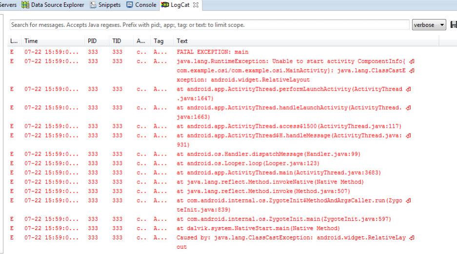 Logcat ค่่ะ Logcat ค่่ะ