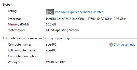 winvista 64 bit, มี ram DDR-2 10 GB, appserv 2.5.1