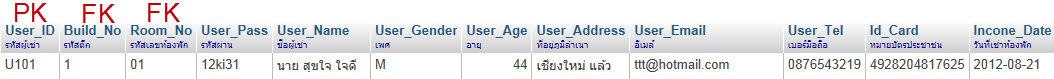 ตารางฐานข้อมูล2 ตารางฐานข้อมูล2