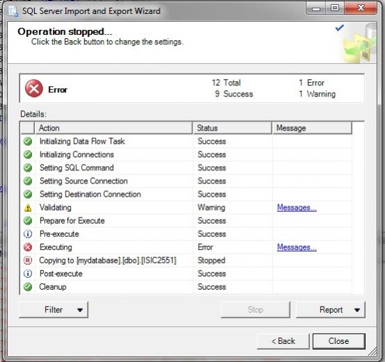 SQL Server Import
