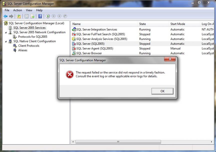 A network-related or instance-specific error occurred while ...