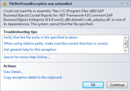 ปัญหาcrystalreport win7 64bit