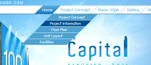 CSS Menu ของ The Capital Condo