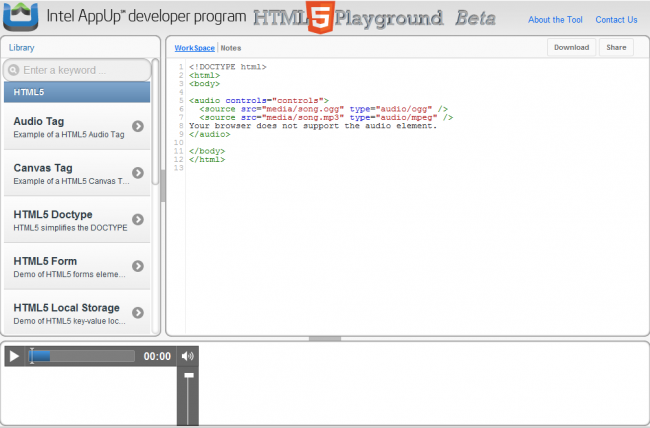 HTML 5 PlayGround