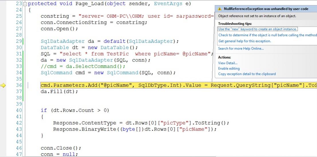 Select Error Select Error