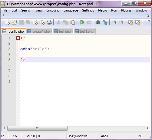 ทำไมเวลาแสดงผล แล้วเป็นหน้าขาวๆ ไม่มีอะไรเลย NotePad++ กับ Xampp