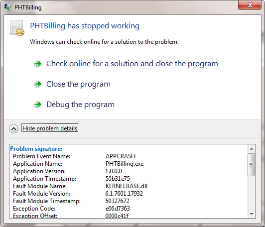 error to export crystal report to excel