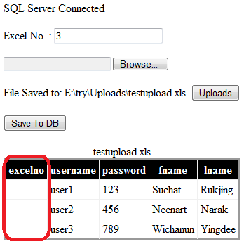 ไม่ขึ้น excelno ครับ ไม่ขึ้น excelno ครับ