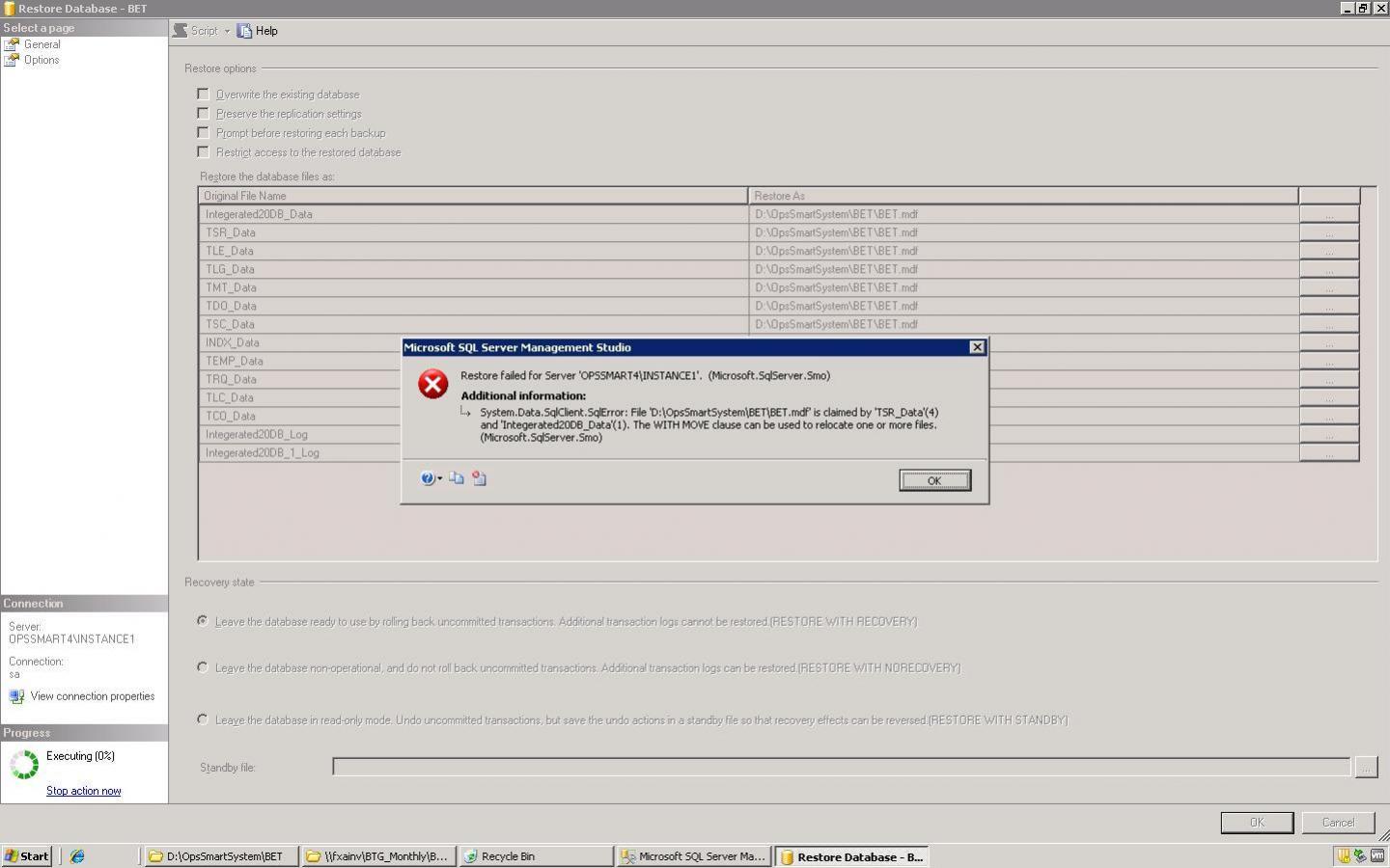 Error SQL