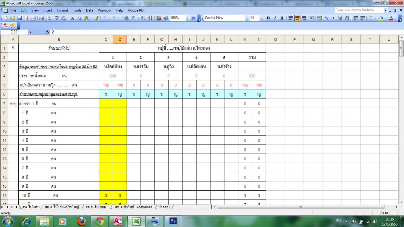 ภาพตาราง