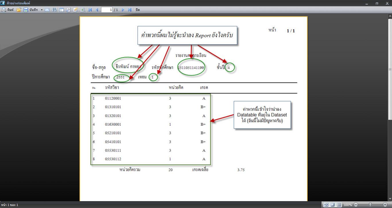 หน้าตา FastReport