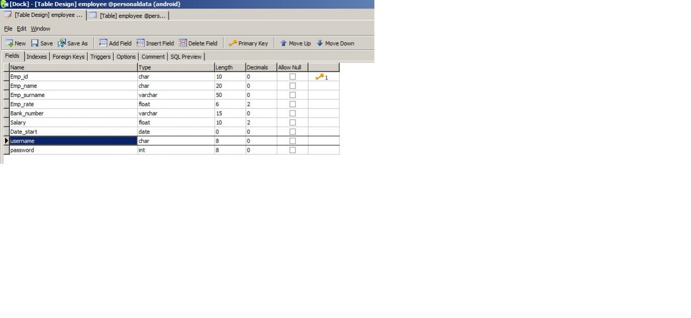 ภาพตารางข้อมูล