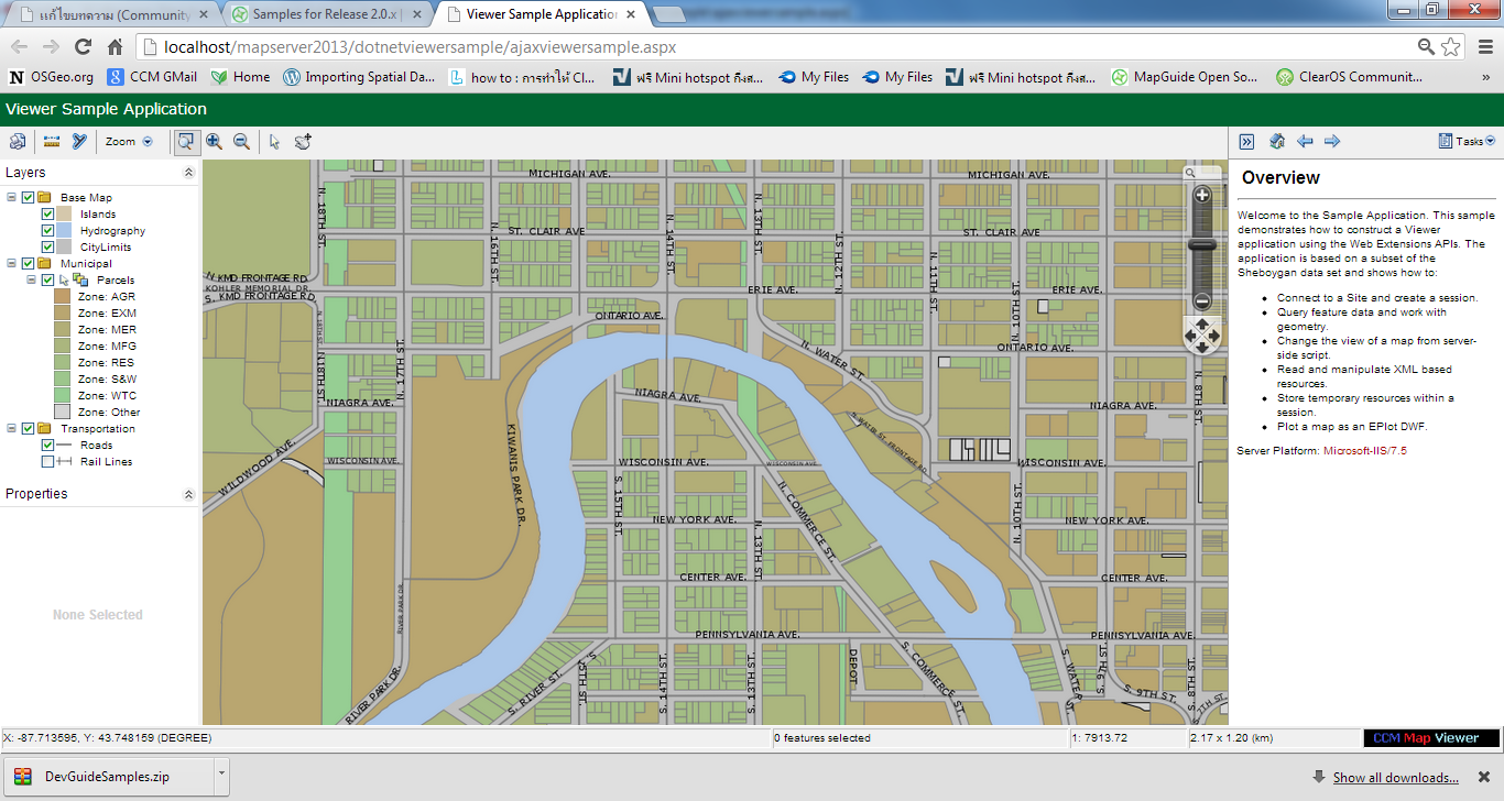 การเขียนโปรแกรมติดต่อในส่วน Web Client ด้วย MapGuide Entensions API ...