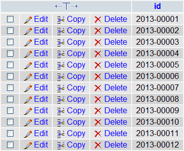 ข้อมูลในตาราง ข้อมูลในตาราง