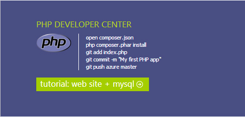 Windows Azure PHP Dev Center
