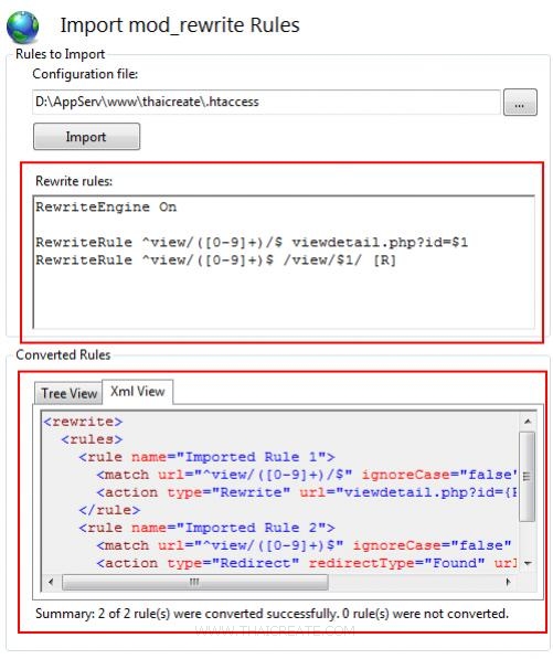 Convert .htaccess to Web.Config IIS