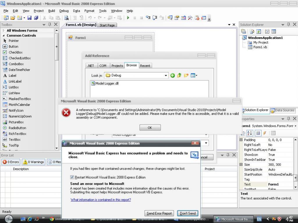 Add Reference Error