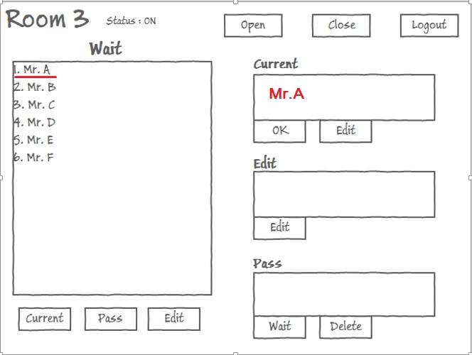 GUI ที่ออกแบบไว้