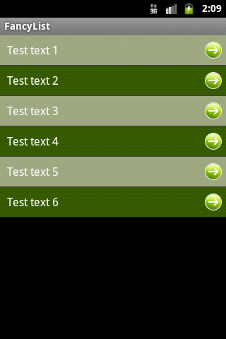Android ListView Column
