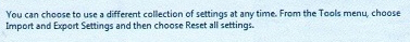 Reset Visual Studio