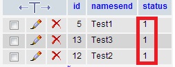 ในตาราง