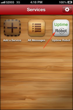 Monitor Uptime Robot Carbox iPhone