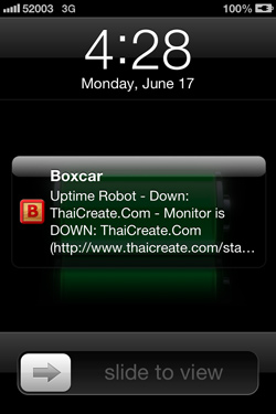 Monitor Uptime Robot  Carbox iPhone