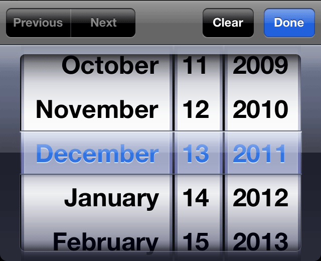  input type date