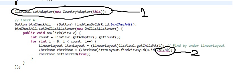 โค้ดส่วน mainactivity.java