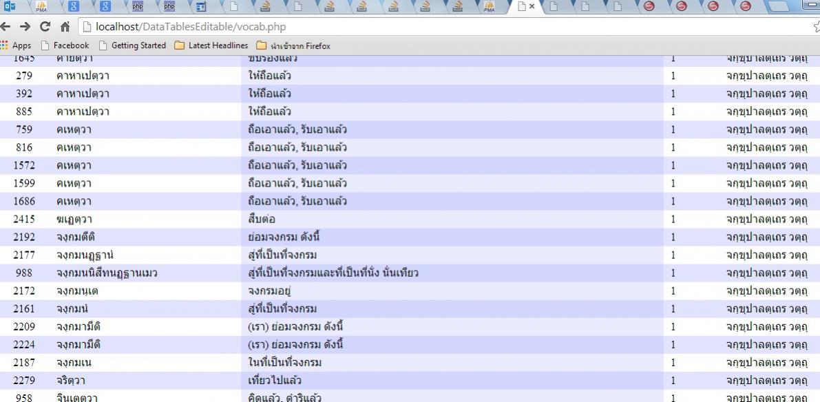 ใช้ฟังชั่น my_json_encode ทำให้อ่านไทยได้