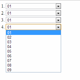 drop down
