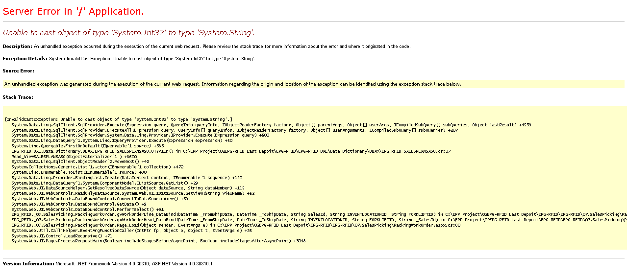 อาการ Application Error ครับ