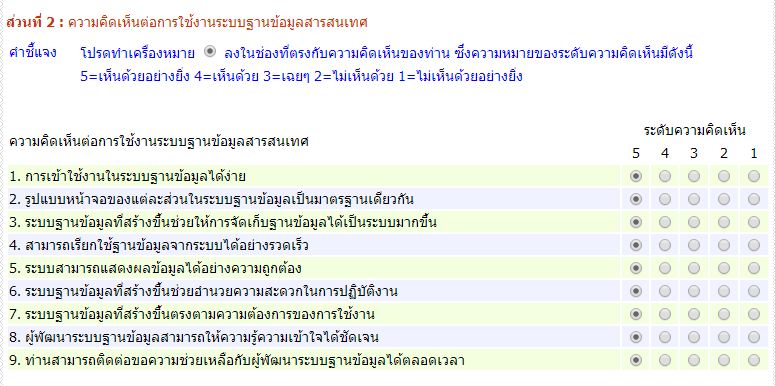 รูปแบบฟอร์มการประเมิน