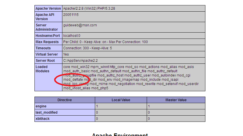 Mod Deflate ช่วยแนะนำวิธี ติดตั้ง mod_deflate ใน apache 2.0 หน่อยคับ