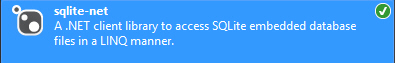 Windows Store Apps SQLite