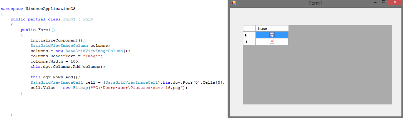 datagridviewimagecolumn simple test