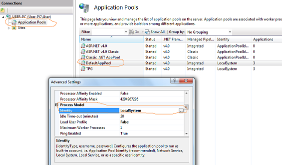 IIS ApplicationPool