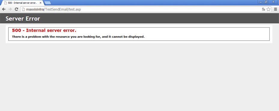 500 Internal server error